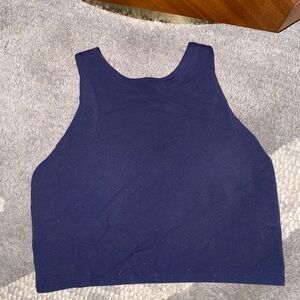 Athleta Concious Crop Sports Bra, Navy, size S